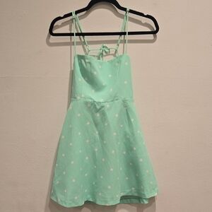 Zara Mint Green Polka Dot Mini Dress